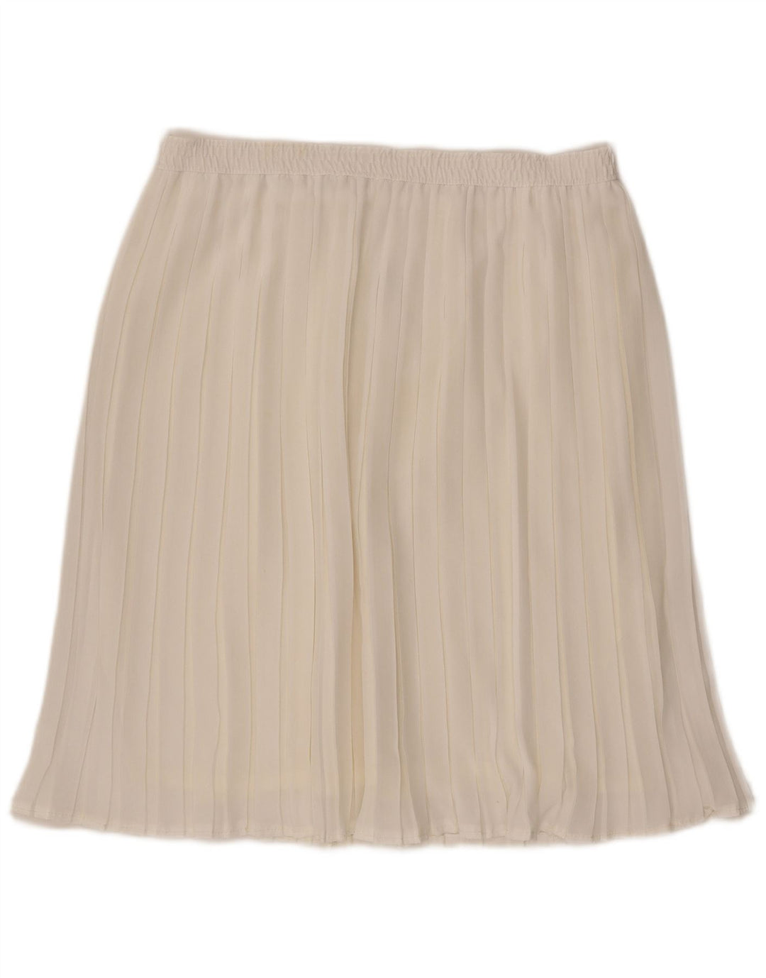 jupe plissée femme vintage W36 XL Off White Polyester