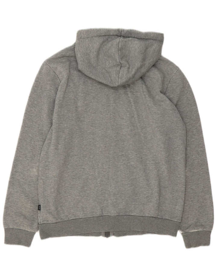 Puma Sweat à capuche zippé pour homme, petit, gris moucheté