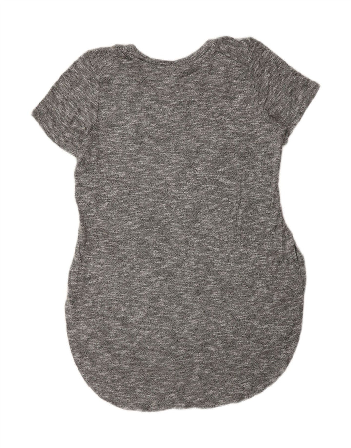 MOSSIMO Robe T-Shirt Femme UK 14 Rayonne Mouchetée Gris Moyen