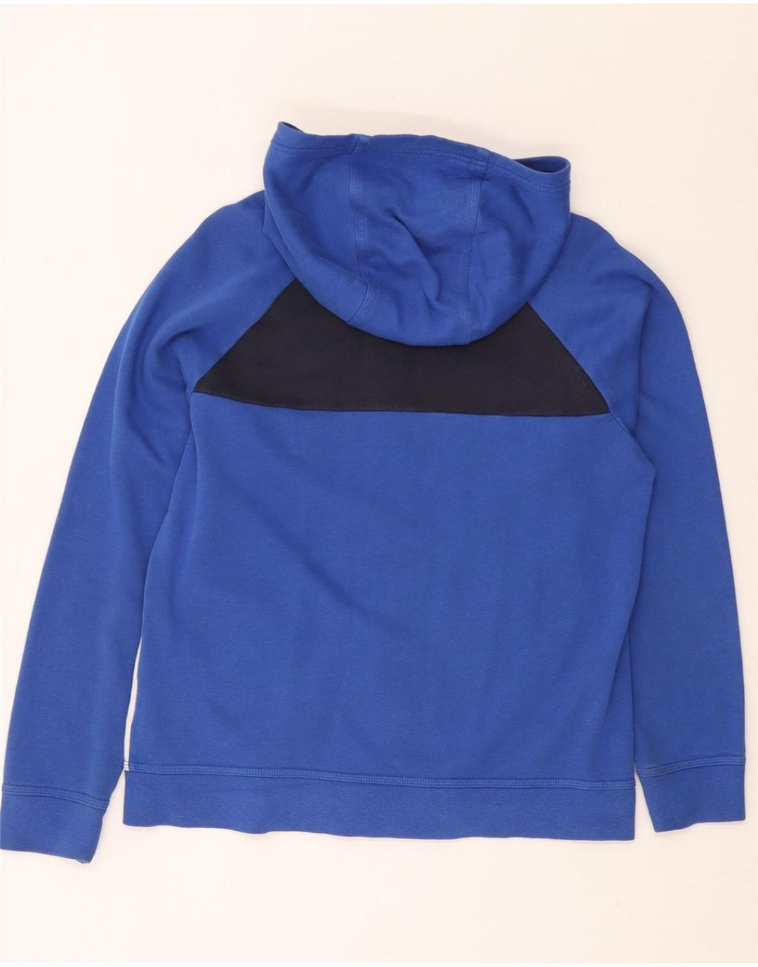 NIKE Pull à capuche zippé pour garçon 13-14 ans XL Bleu Colorblock Coton
