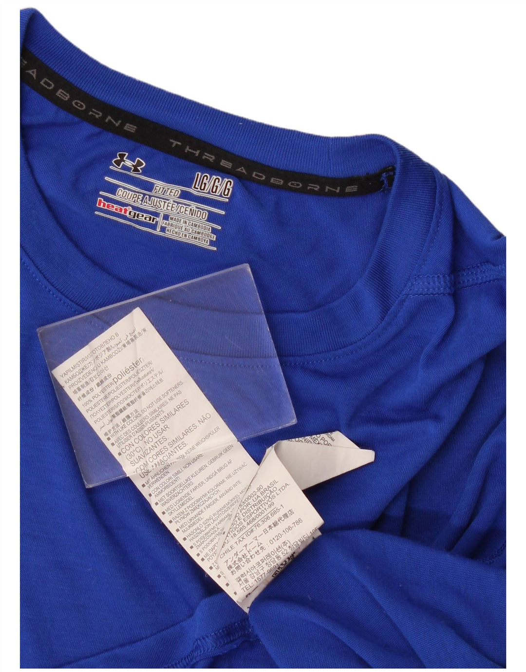 Under Armour Heat Gear T-Shirt Haut Homme Bleu Polyester