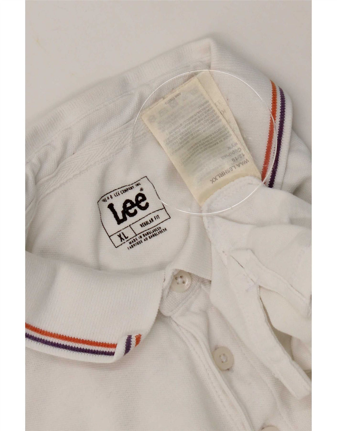 Lee Polo Regular Fit Homme XL Coton Blanc