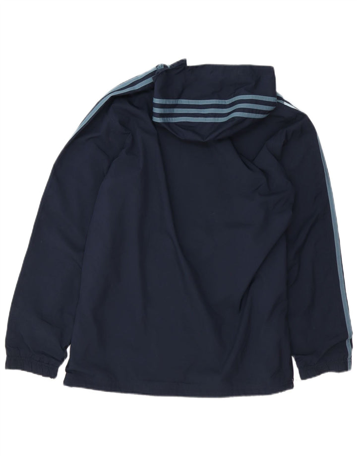 ADIDAS Veste de Pluie Anorak à Capuche Garçon 13-14 ans Bleu Marine Polyester