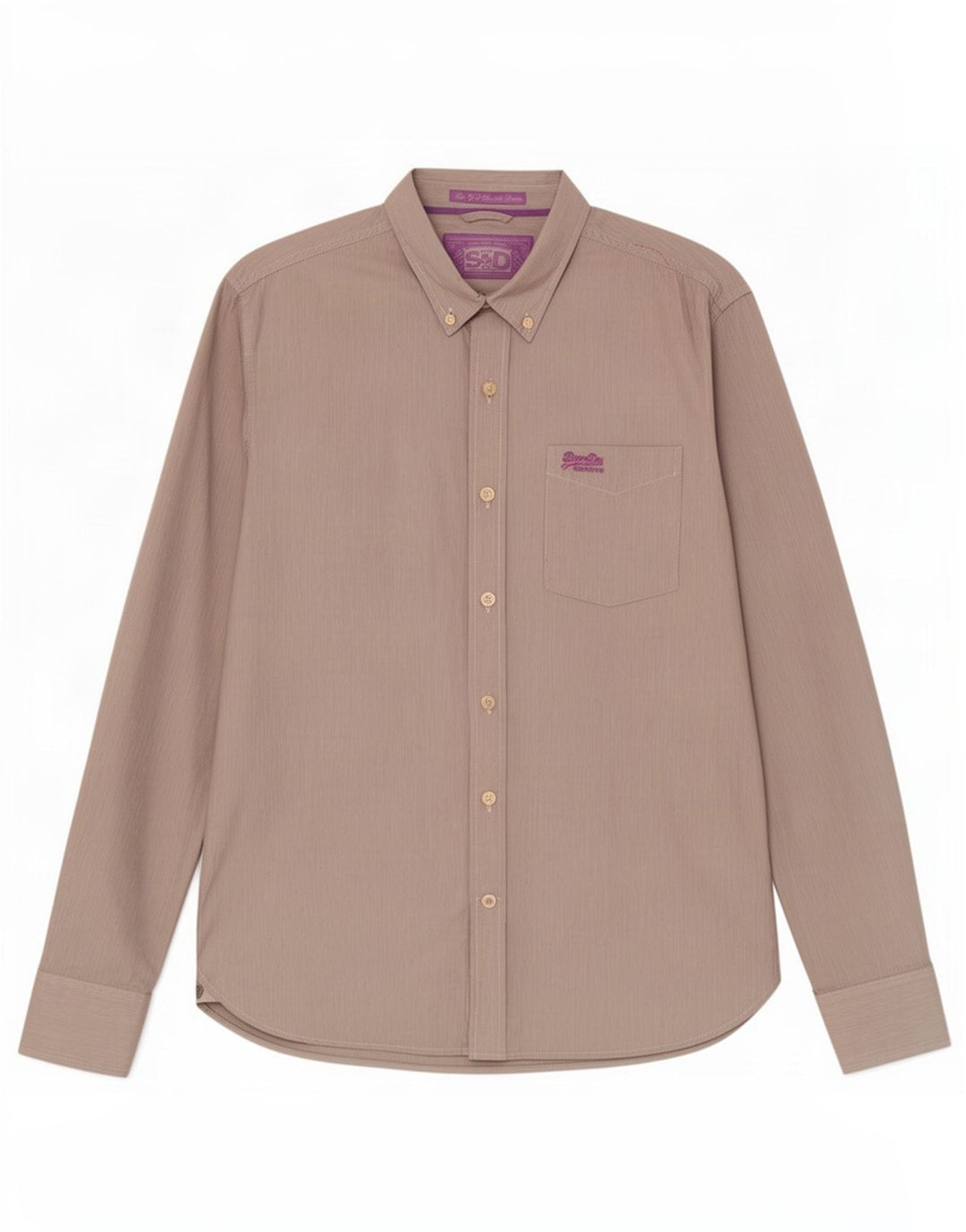 Superdry Chemise Homme XL Gris Pinstripe Cotton
