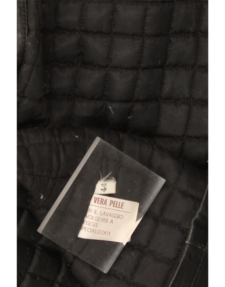 Veste en cuir femme vintage EU 44 XL Cuir noir