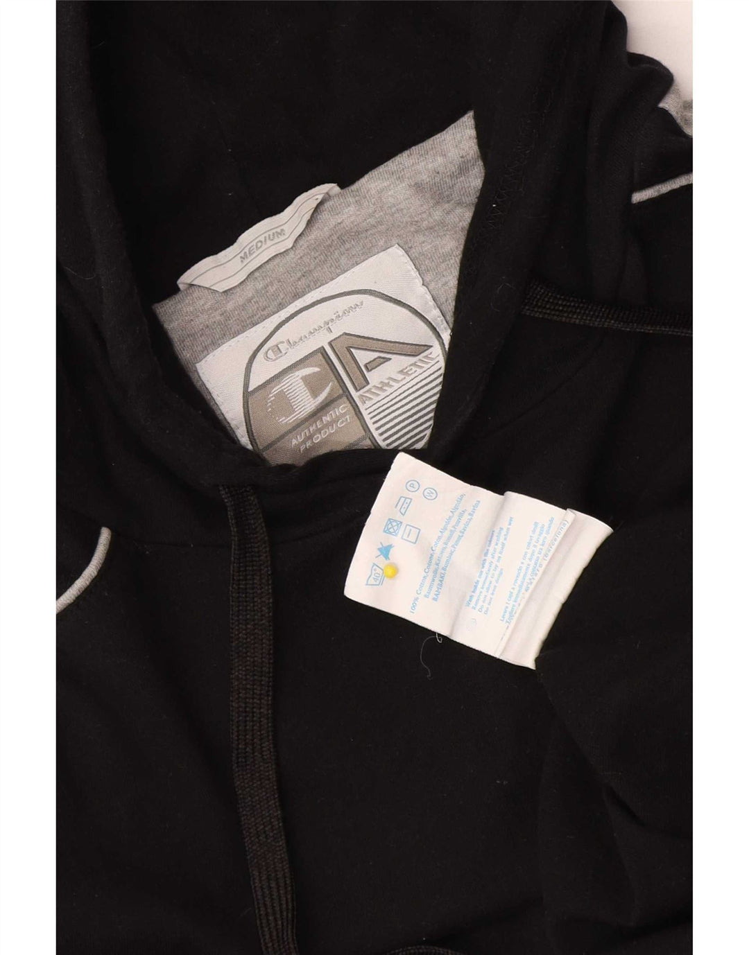 Champion Haut à capuche à manches longues pour homme en coton color block noir moyen