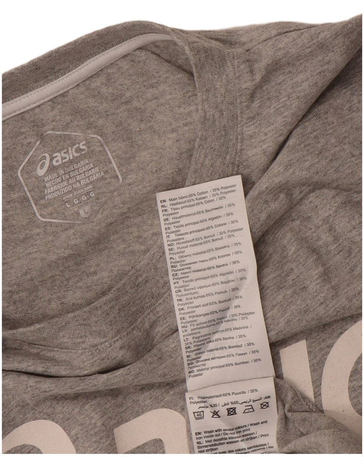 Asics T-Shirt Graphique Homme Grand Gris Moucheté Coton