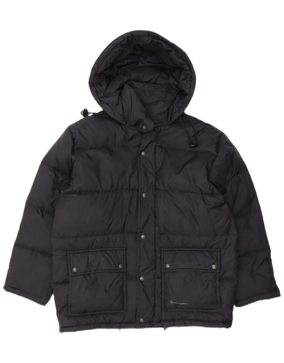 CHAMPION Veste matelassée à capuche garçon 11-12 ans Noir Polyester