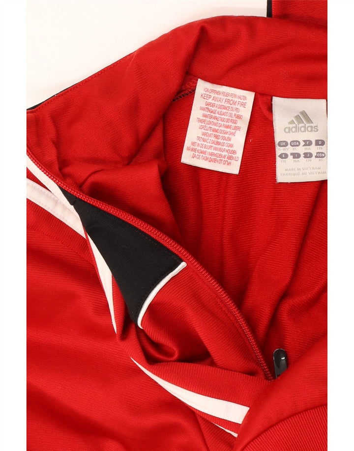 ADIDAS Veste de Survêtement Garçon 15-16 ans Rouge Colorblock Polyester