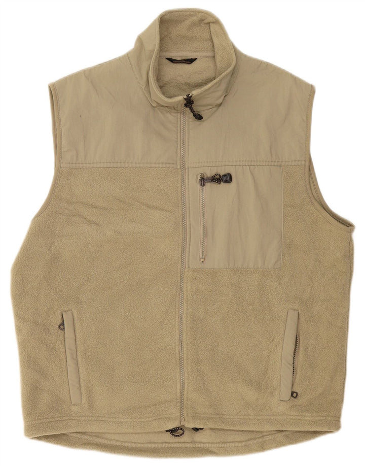 Marks & Spencer Gilet polaire pour homme UK 40 Large Beige Polyester