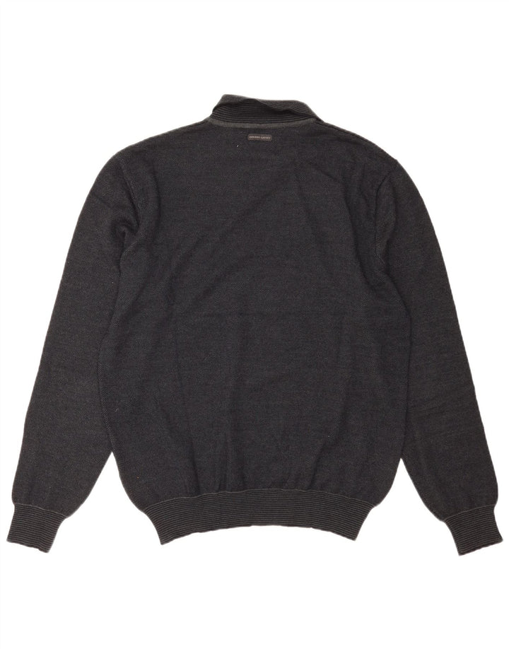 Marlboro Classics Pull à col polo pour homme Grande laine grise
