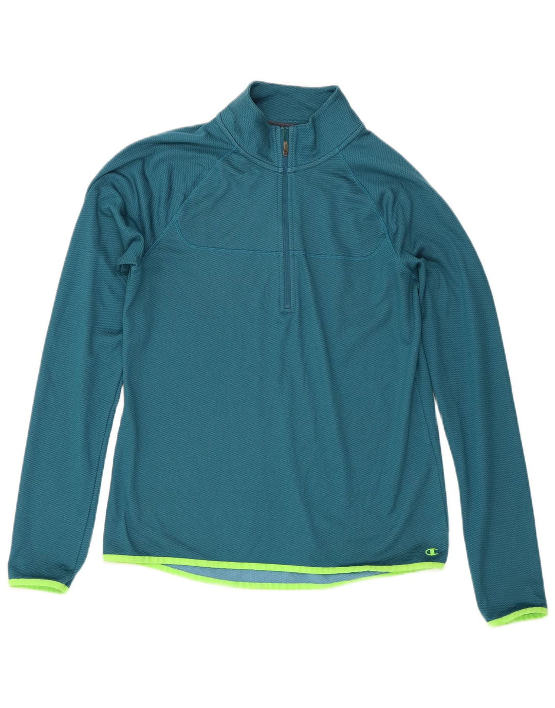 Champion Haut de survêtement à col zippé pour hommes, grand bleu, polyester