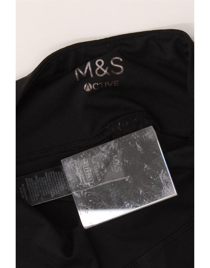 MARKS & SPENCER Womens Leggings UK 6 XS Black Colourblock Polyester Vintage Marks & Spencer and Second-Hand Marks & Spencer from Messina Hembry 