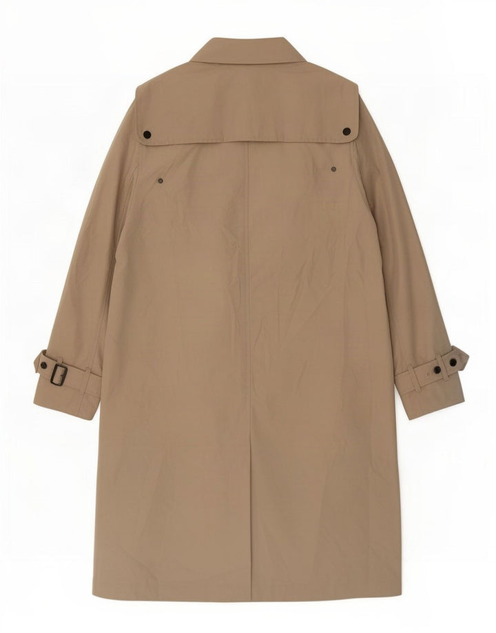 Zara Manteau cape long pour femme UK 14 Modal beige moyen