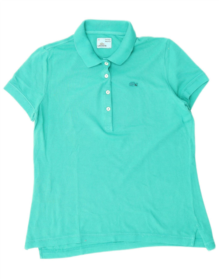 LACOSTE Polo Femme Taille 42 Grand Coton Turquoise