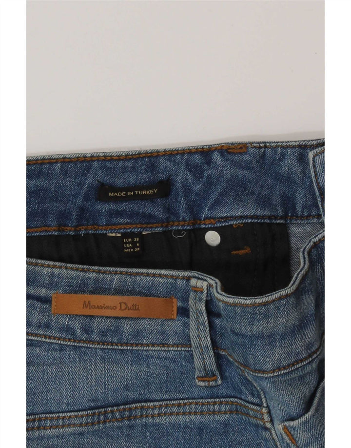 Massimo Dutti Jupe en jean pour femme EU 38 Small W28 Bleu