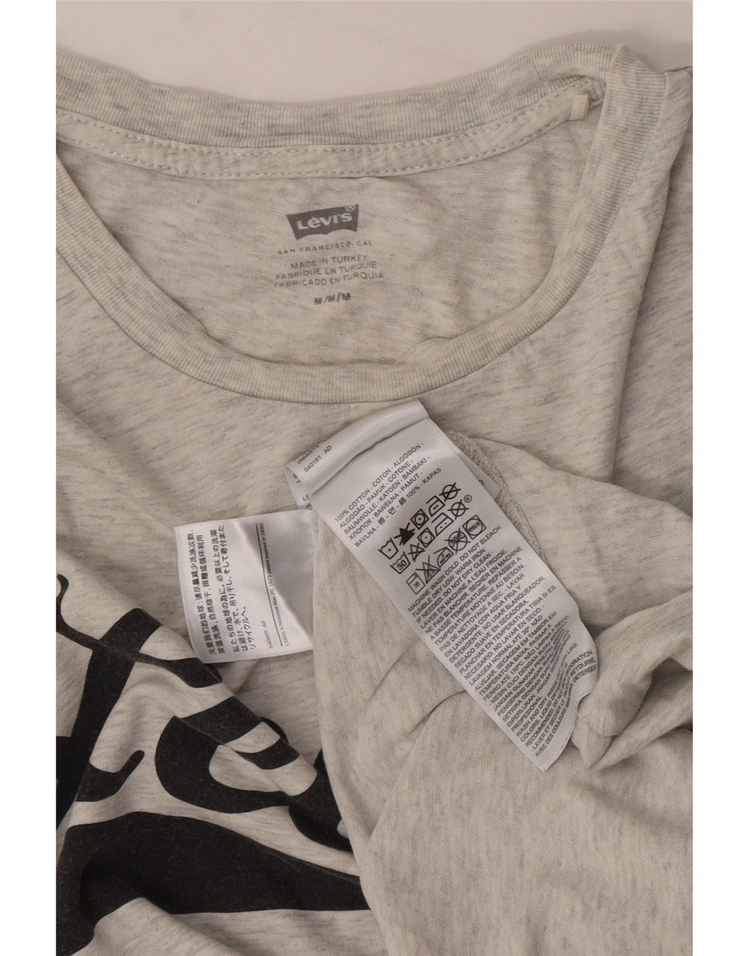 Levi's Tee-Shirt Graphique Homme Gris Moyen Flecked Cotton