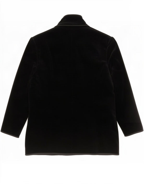 Resi Hammerer Veste blazer ouverte en velours pour femme EU 40 Coton noir moyen