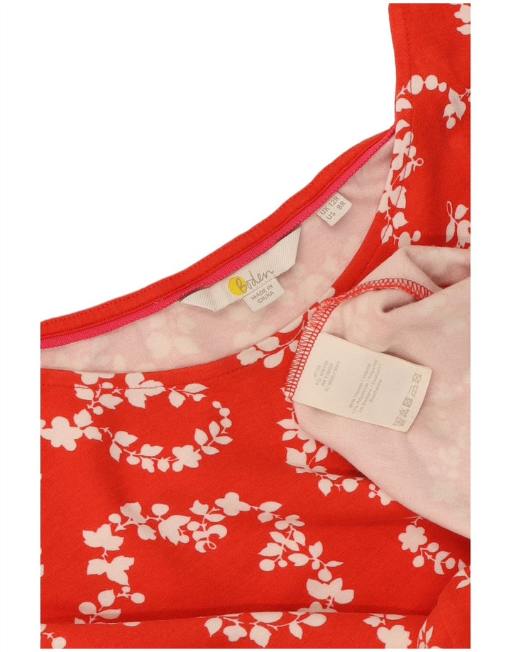 Robe fourreau Boden pour femme UK 42 Viscose florale rouge moyen