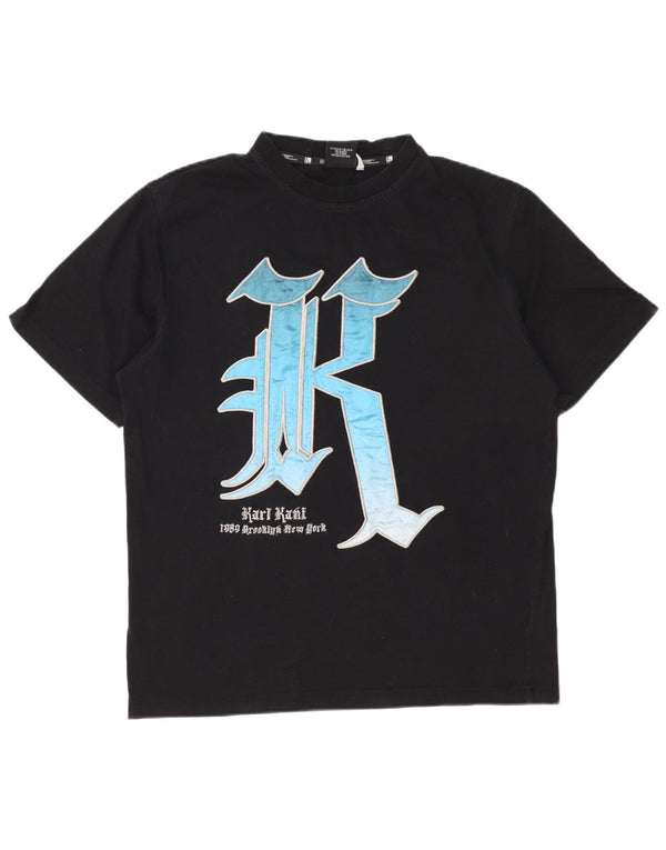 Karl Kani Mens Loose Fit Graphic T-Shirt Top XS Black Cotton