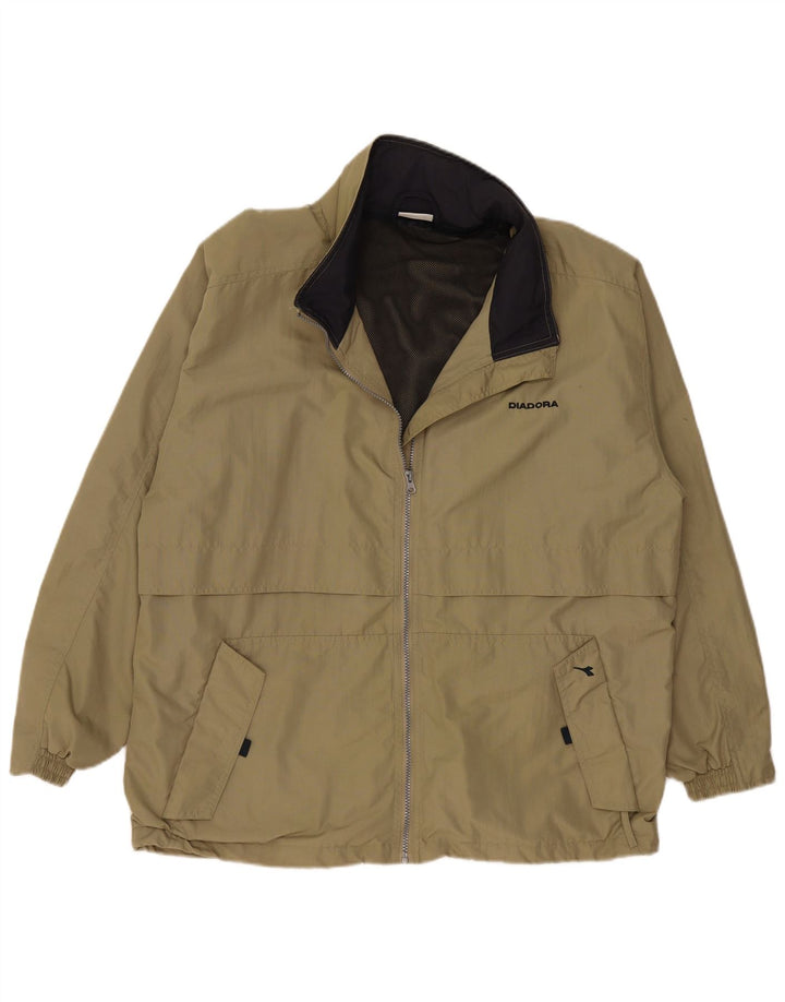 DIADORA Veste de Pluie Homme UK 42 XL Kaki Polyamide