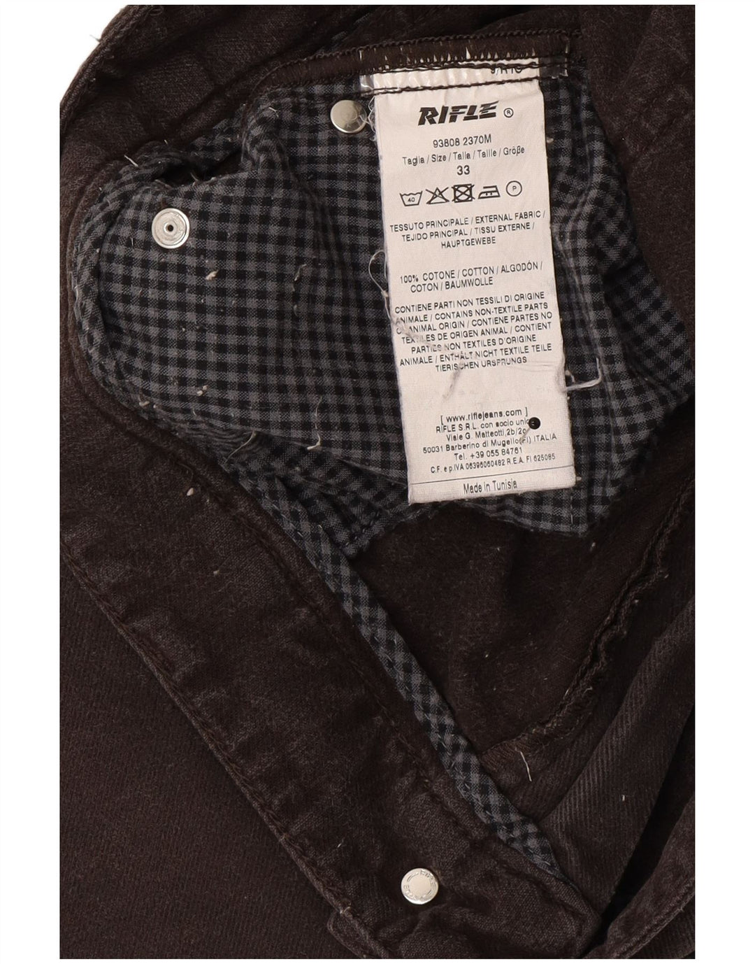 Rifle Jean droit homme W33 L30 gris coton