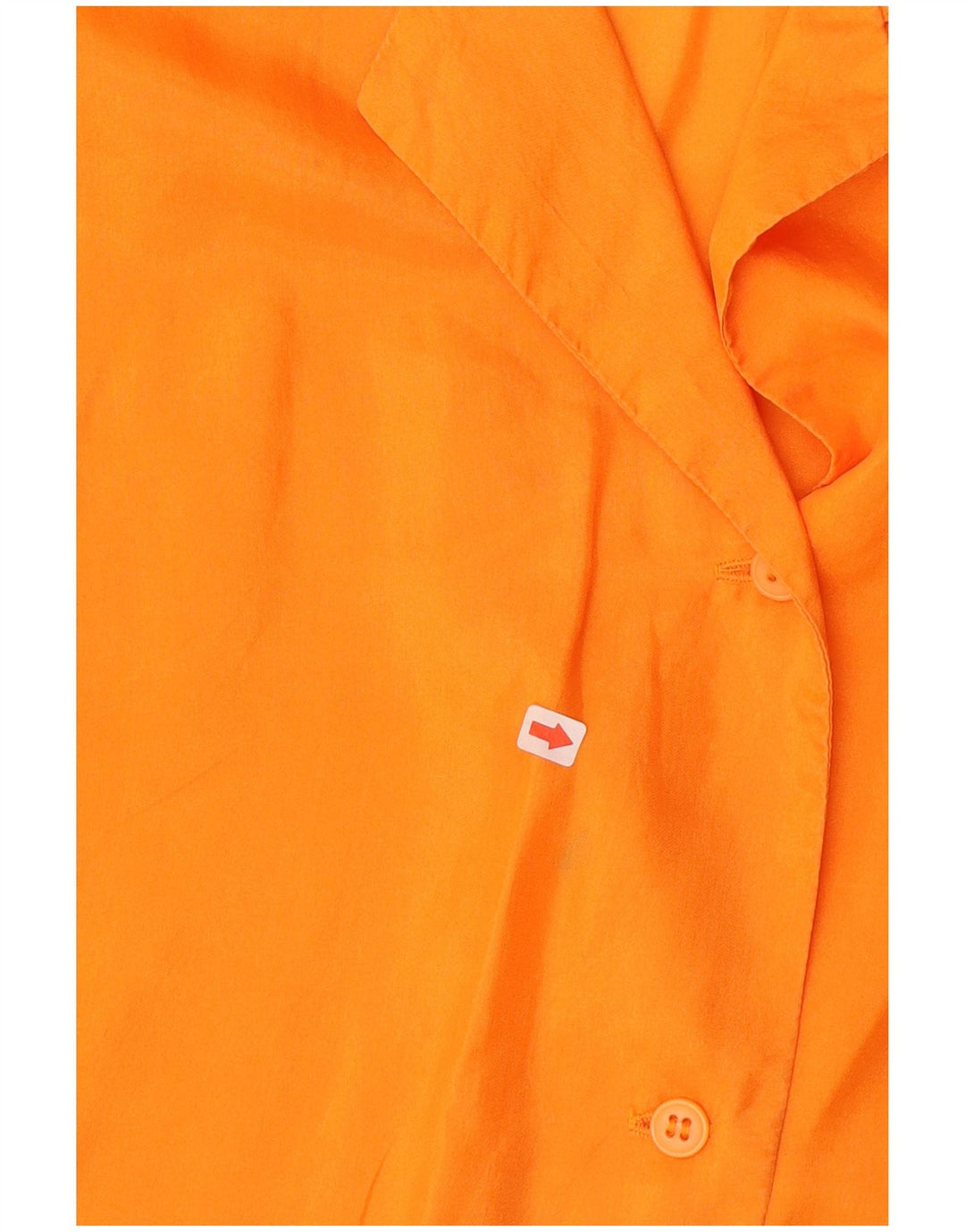 vintage Femme Chemise sans manches Blouse UK 14 Orange Moyen