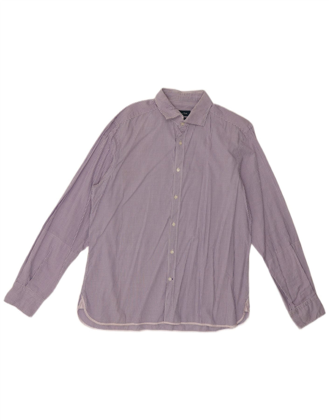 MASSIMO DUTTI Mens Casual Fit Shirt XL Purple Check