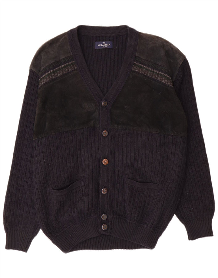 Malagrida Cardigan Homme Pull Large Bleu Marine
