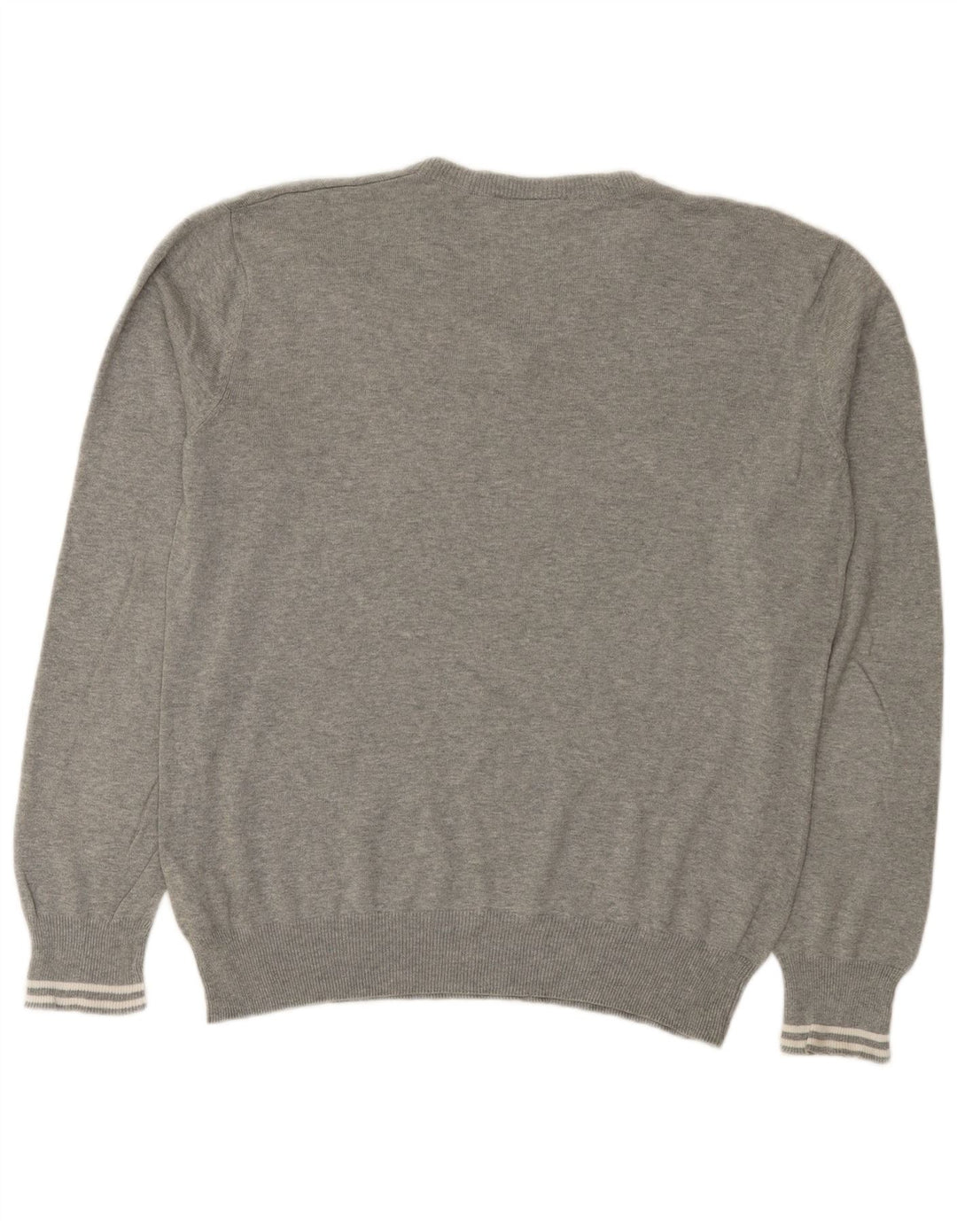 Lotto Pull col V pour homme en coton gris Taille L
