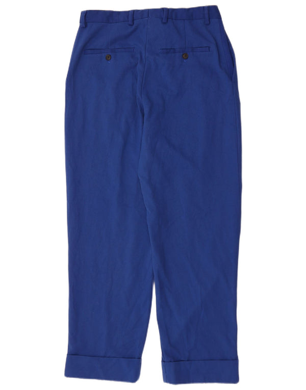Zara Pantalon de costume à chevilles pour homme EU 38 Small W30 L29 Bleu Polyester