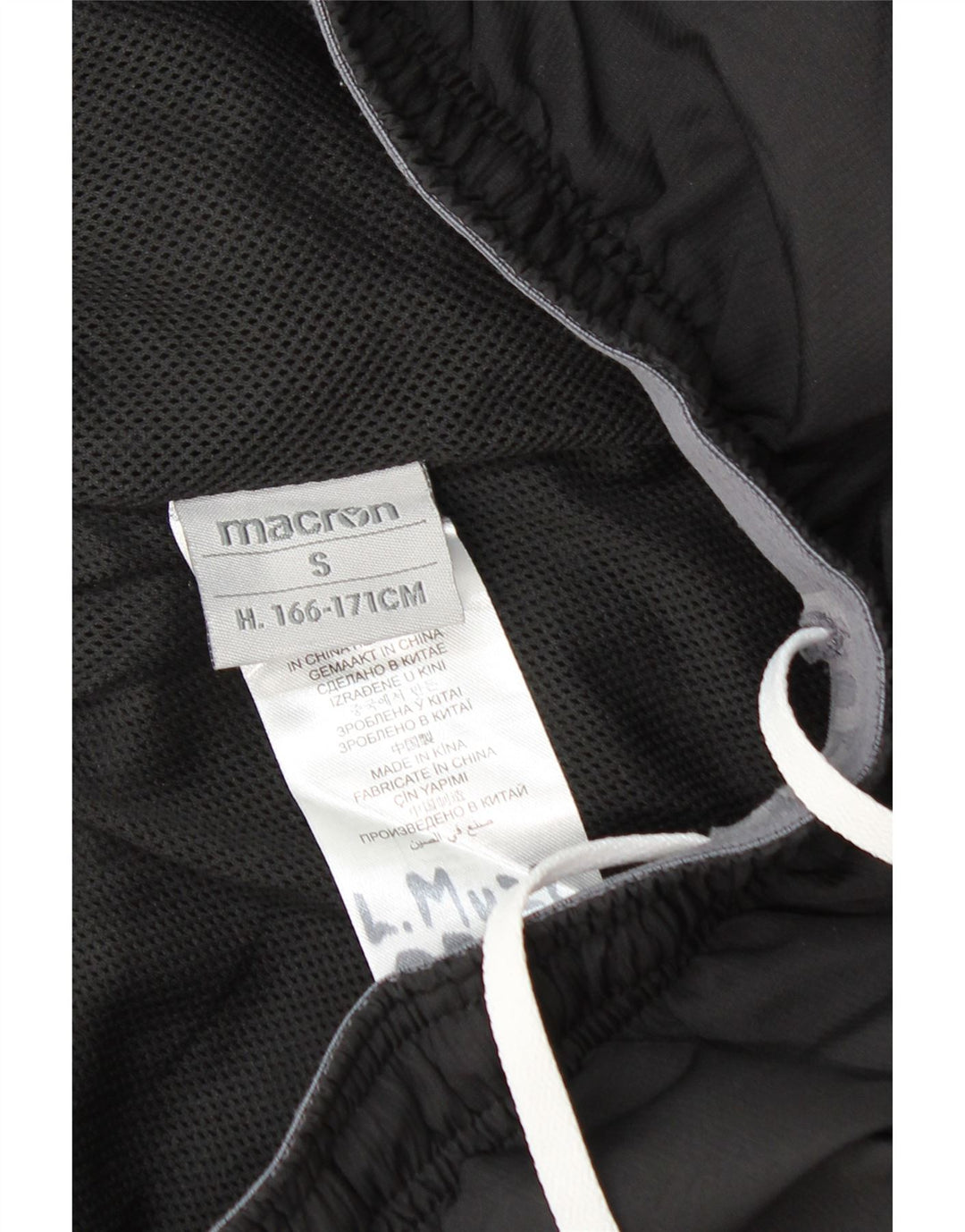 Macron Short de Sport Homme Petit Noir Polyester Colorblock