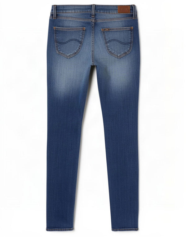 Lee Femme Scarlett Jean skinny effet vieilli W28 L29 Bleu Coton