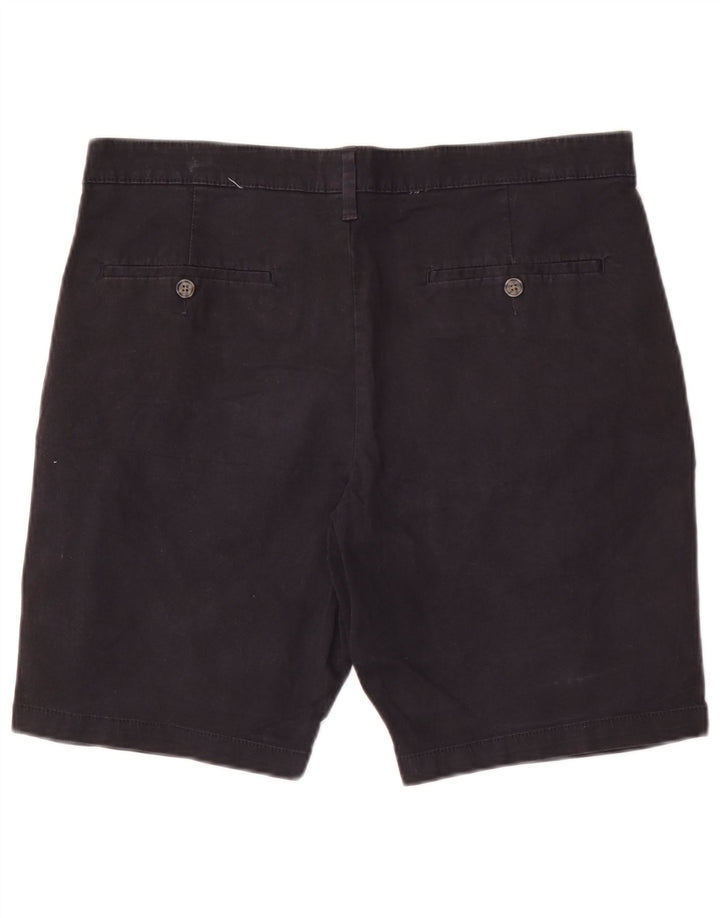 Marks & Spencer Short Chino Homme W34 Large Bleu Marine Coton