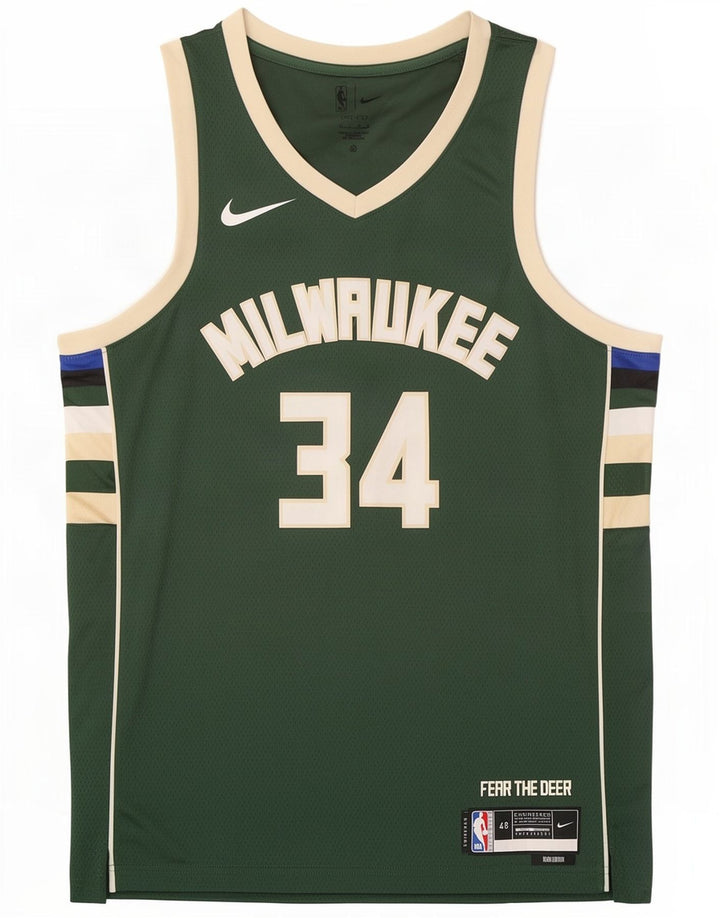Nike Mens Milwaukee 34 Graphic Débardeur Large Vert Colorblock Polyester