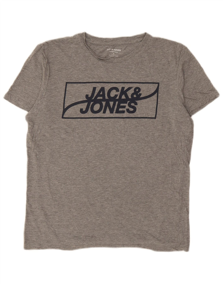 Jack & Jones T-Shirt Graphique Homme Petit Gris Coton
