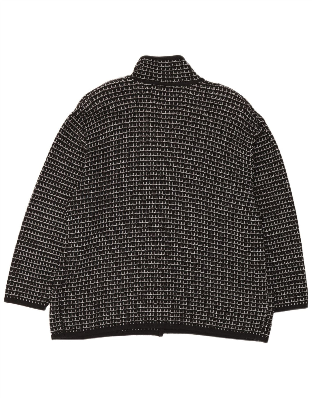 Settebello Cardigan Homme Pull XL Noir Carreaux Acrylique