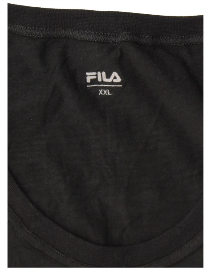 Fila T-Shirt Homme Haut 2XL Noir