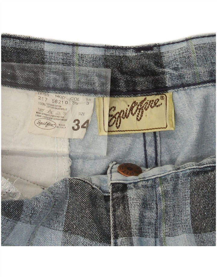 SPITFIRE Jean Fuselé Femme W34 L27 Bleu Carreaux Coton