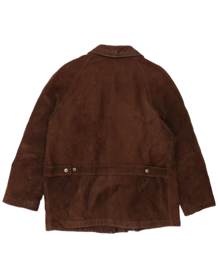 Veste en cuir homme vintage IT 48 Cuir marron moyen