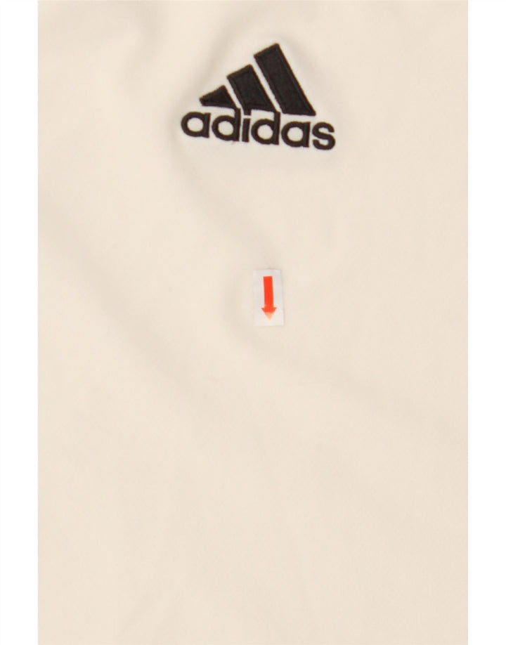 ADIDAS T-Shirt Climalite Homme Blanc Moyen Polyester Colorblock