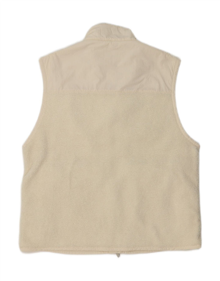Cos Gilet polaire coupe régulière pour homme UK 40 Large Blanc Polyester