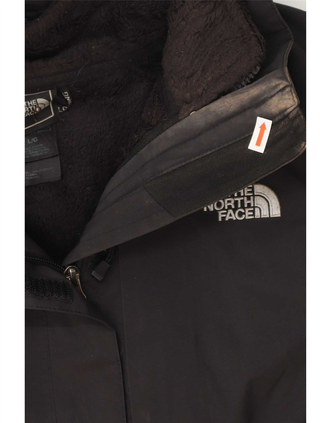 The North Face Veste coupe-vent pour femme UK 16 Large Noir Polyester