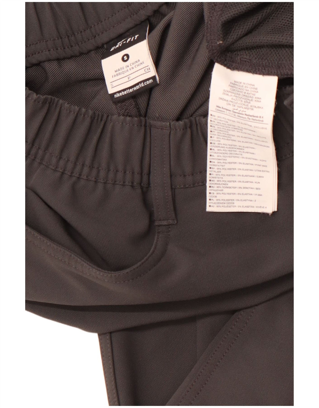 NIKE Pantalon décontracté droit Dri Fit pour homme Petit W27 L31 Gris Polyester