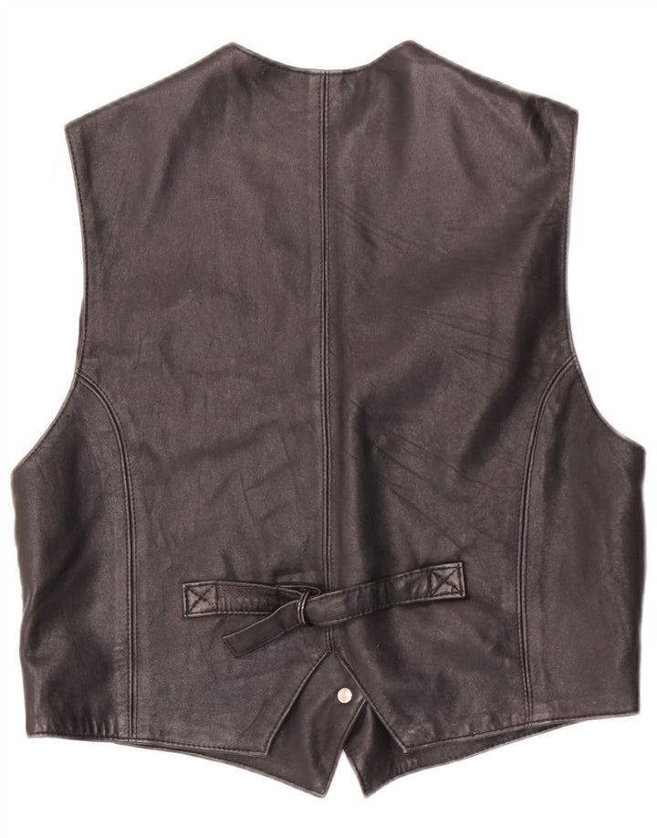 Joy Gilet en cuir pour femme IT 44 Noir moyen
