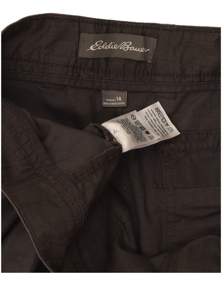 EDDIE BAUER Pantalon capri cargo droit pour femme US 14 XL W36 L23 Gris