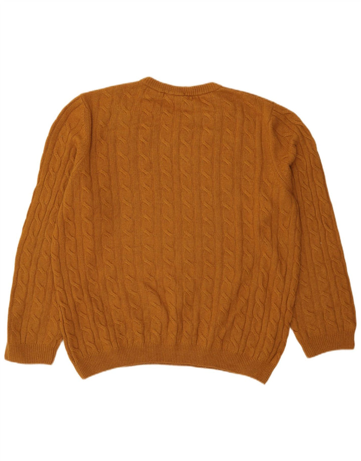 Timberland Pull à col rond pour homme en laine marron Large