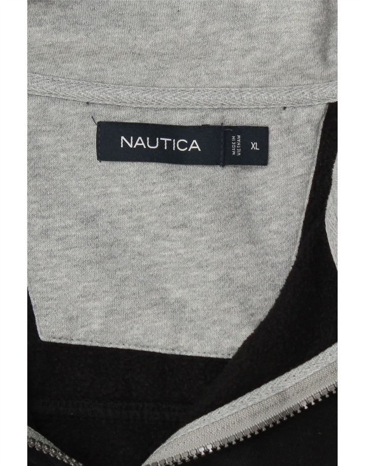 Nautica Sweat-shirt à col zippé pour homme XL Noir