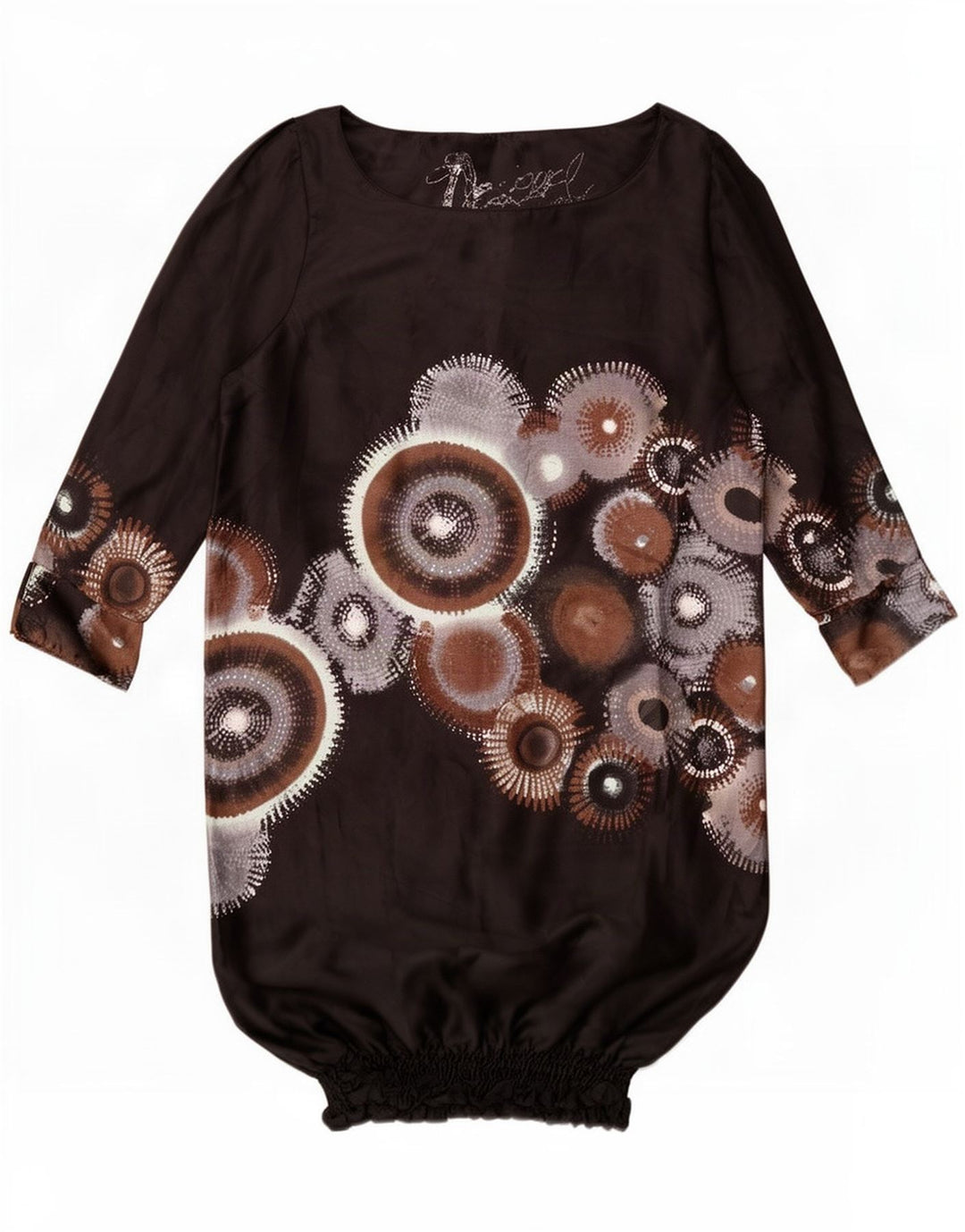 Desigual Robe Bulle Graphique Femme EU 36 Petit Noir Géométrique