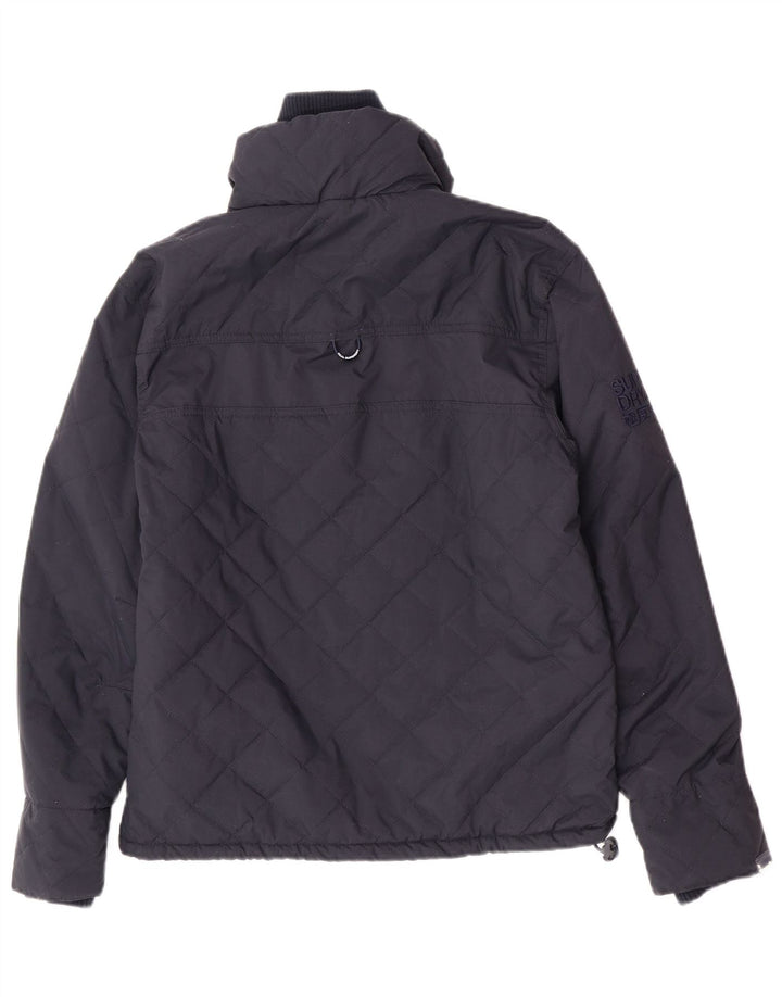 Superdry Veste matelassée pour hommes UK 38 Medium Navy Blue Nylon